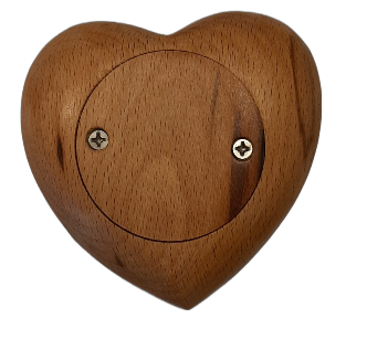 Houten Hart urn Achterkant