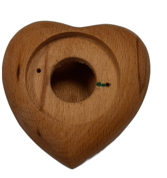 Houten hart Achterzijde