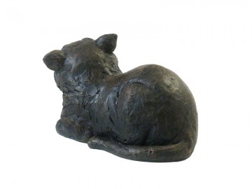 Contented cat urn