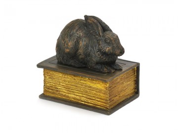 Rabbit on book urn