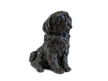 Shih tzu urn beeld